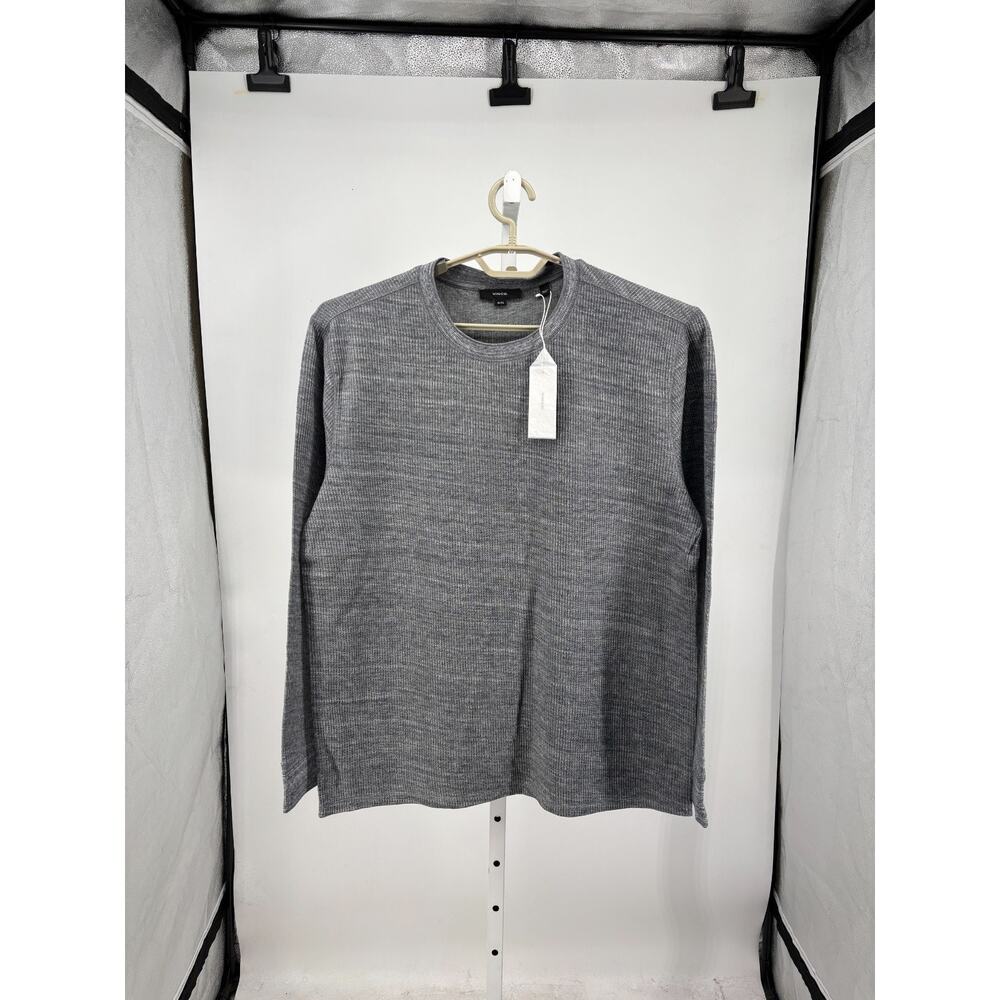 Vince Thermal Crew Shirt Mens XL Heather Gray Long Sleeve Comfort Casual NWT